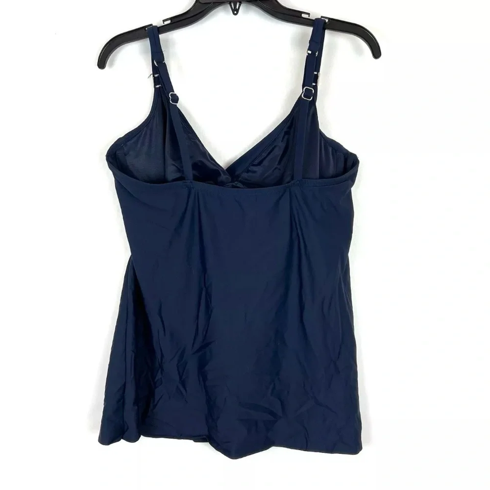 Miraclesuit Women’s Blue Underwire Tankini Top Size 38DD